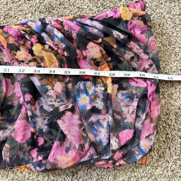 By Anthropologie Ruched Mock-Neck Long-Sleeve Midi Dress Small - Picture 7 of 7